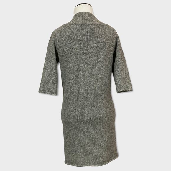3.1 Phillip Lim Cashmere Deep V Neck Sweater Tunic - Gray - Small - Picture 7 of 11